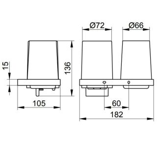 Держатель с дозатором мыла и стаканом для зубных щёток Keuco Edition 11153019000-K хром